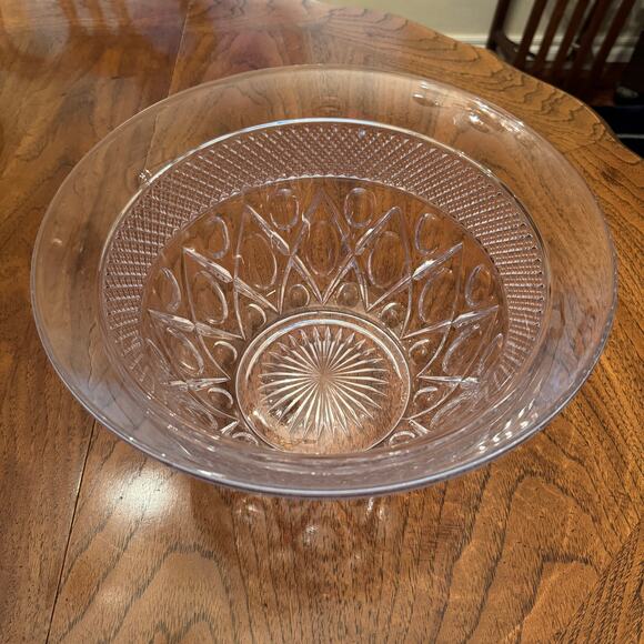 Vintage Salad Bowl 10 7/8" Cape Cod by Imperial Glass Ohio Glassware - Picture 5 of 8